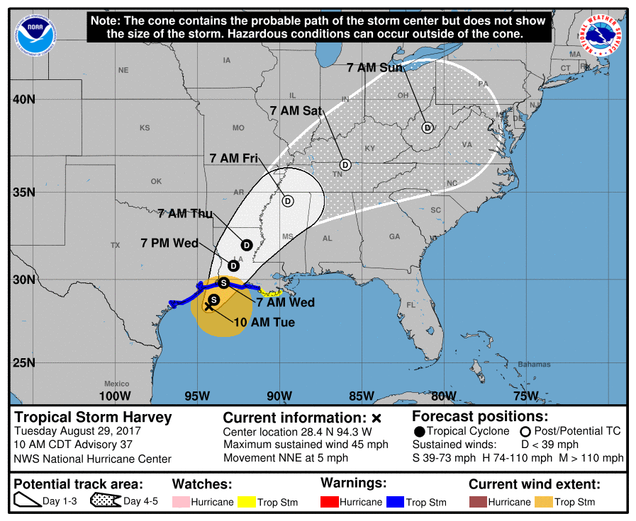 Tropical+storm+Harvey+to+trail+through+Louisiana