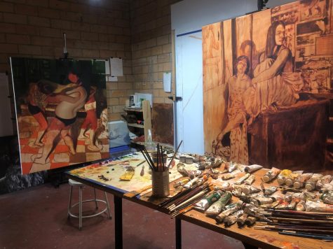 When entering Edgar Cano’s studio you can see his passion. Every detail that he has put onto his paintings surprises you as the closer you look the more you encounter something that could never be seen at a distance.