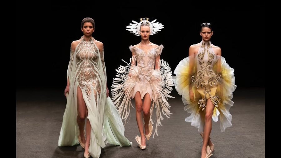 Iris Van Herpen show titled Roots of Rebirth showcased many garments made from plastic fished out of the ocean.