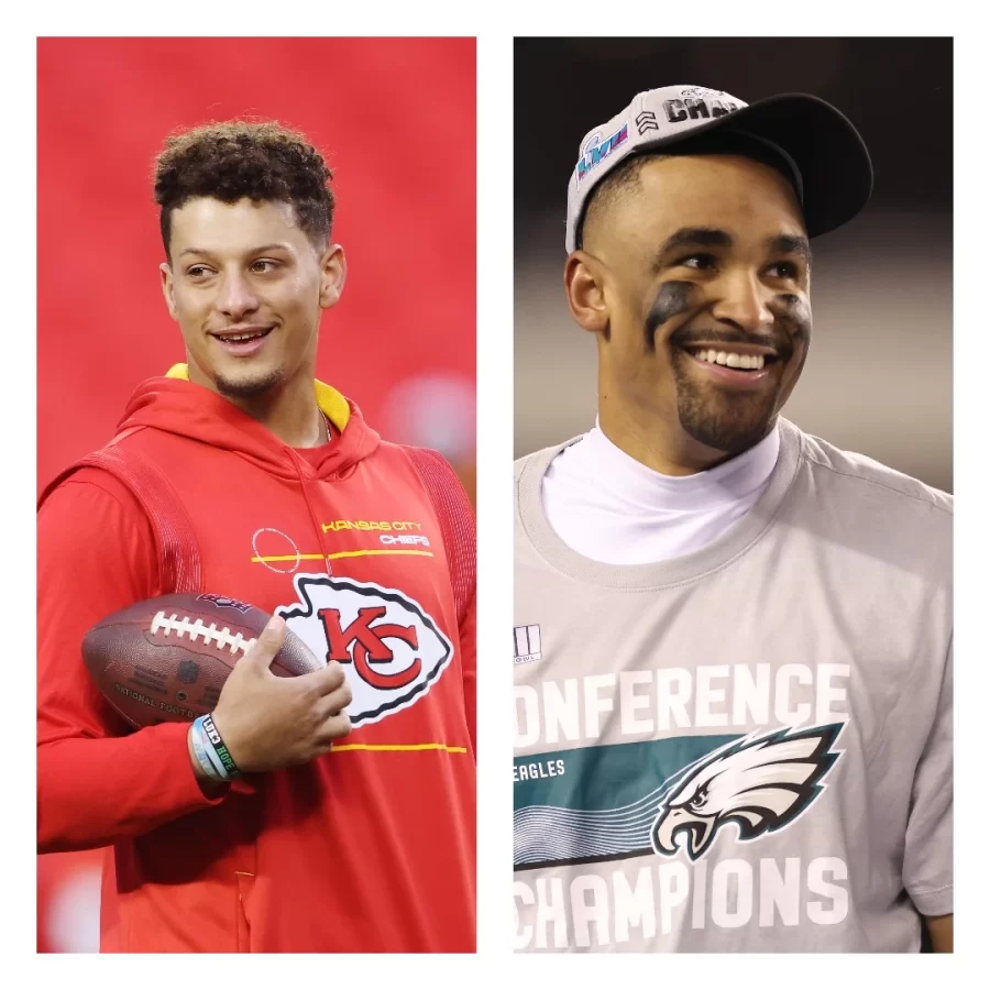 Kansas City Chiefs quarterback Patrick Mahomes and Philadelphia Eagles quarterback Jalen Hurts to go head to head in a historical Super Bowl matchup.
