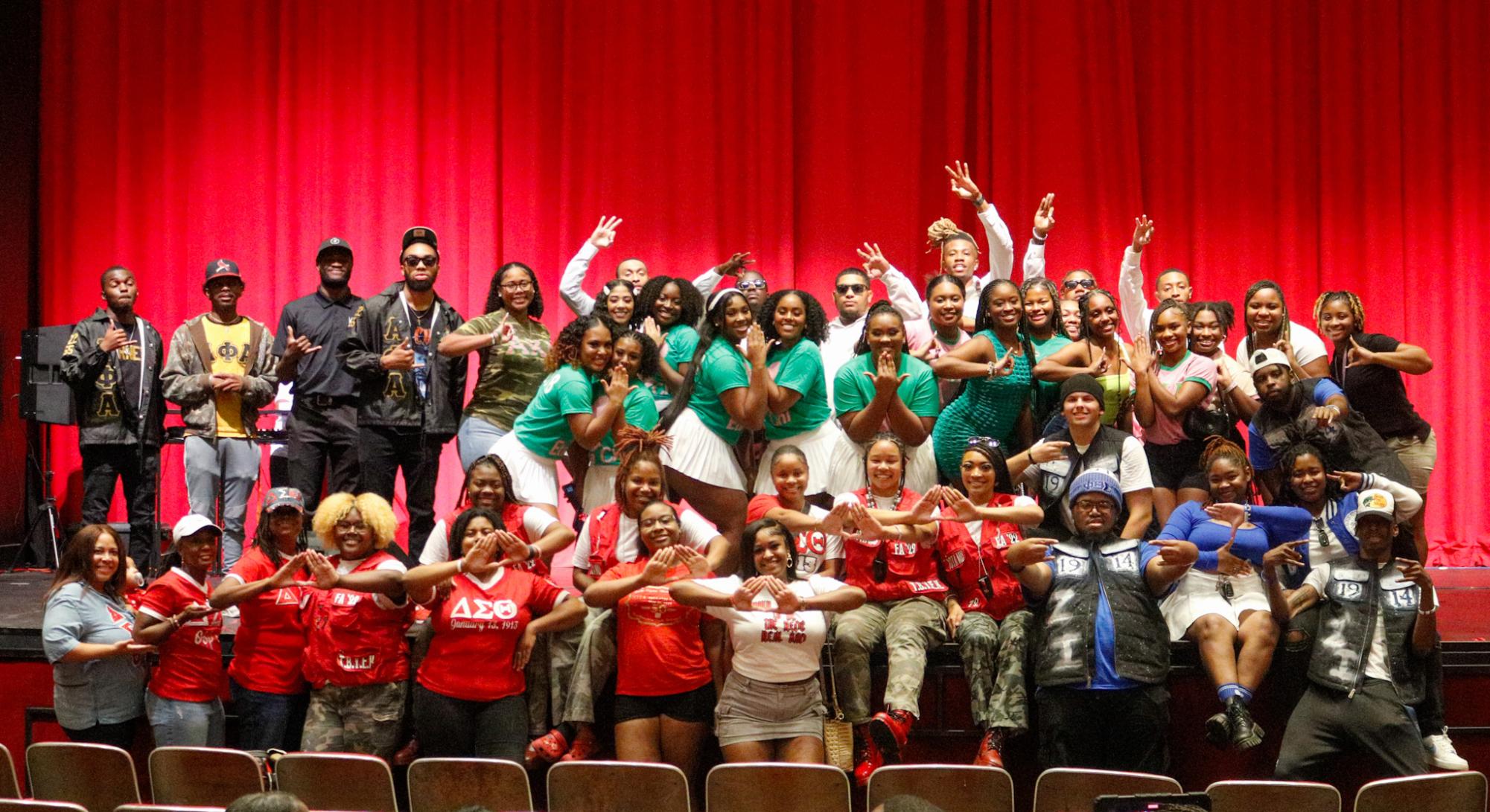 NSUs National Pan-Hellenic Council showed off their history and performed at their mixer. 