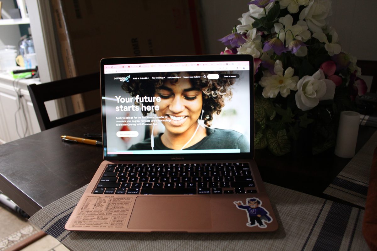 A picture of a laptop with the Common App website open, which is the most commonly used application for colleges across the United States. Applying for college can be exceptionally hard for first-generation college students.