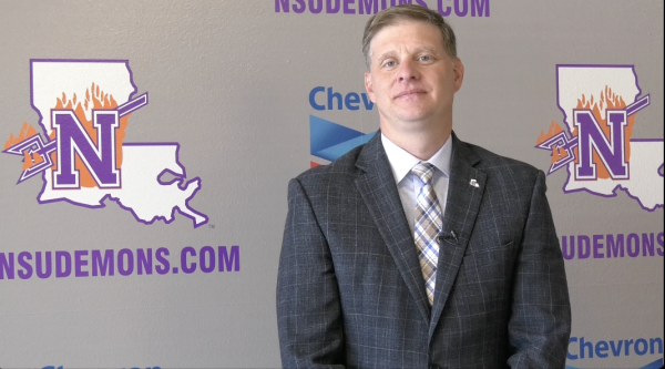 NSU director of athletics meets with The Current Sauce for an on-camera interview discussing Demon football.