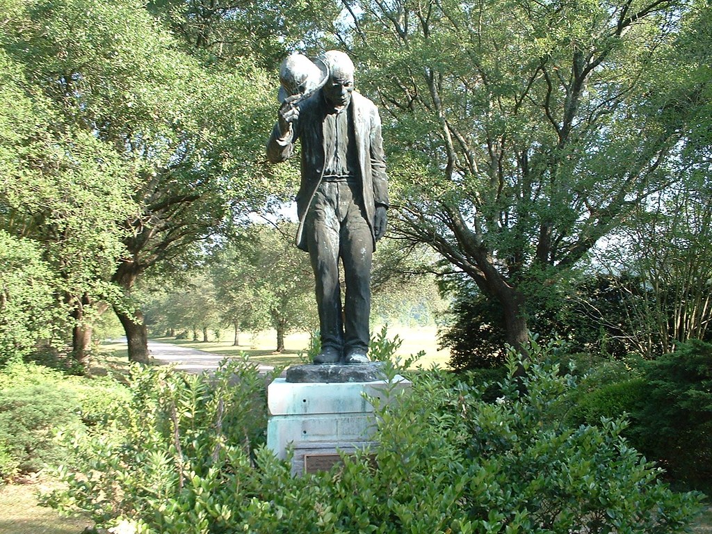 The controversial statue Uncle Jack, resided in Natchitoches until many people spoke out against its racists symbolism and was then relocated at a museum at Louisiana State University.