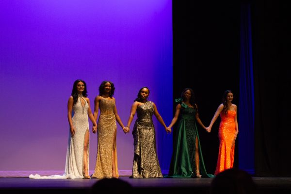 The 2025 Miss Northwestern Lady of the Bracelet contestants await the announcement of the winners. 