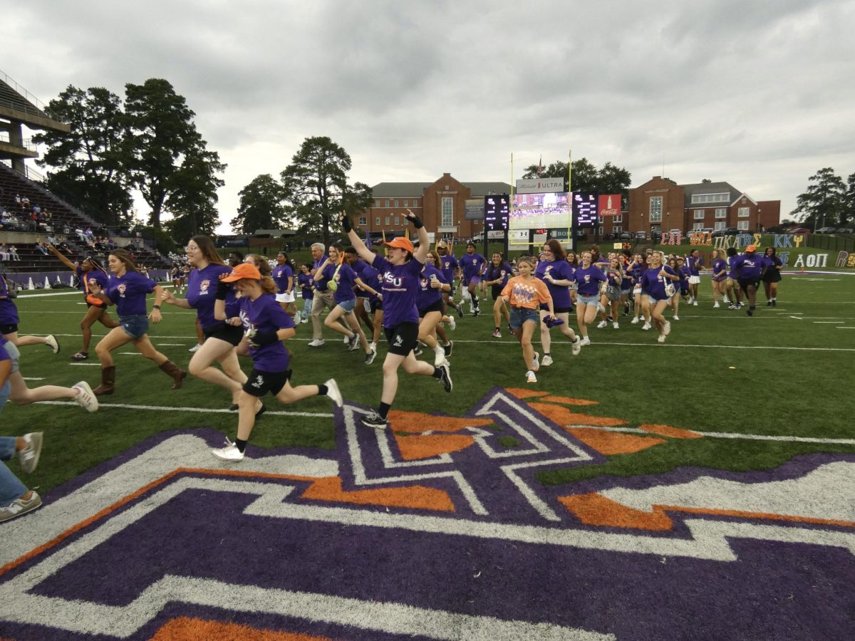 NSU continues the Inferno Run tradition by introducing the class of 2028 at the first home football game of the season.