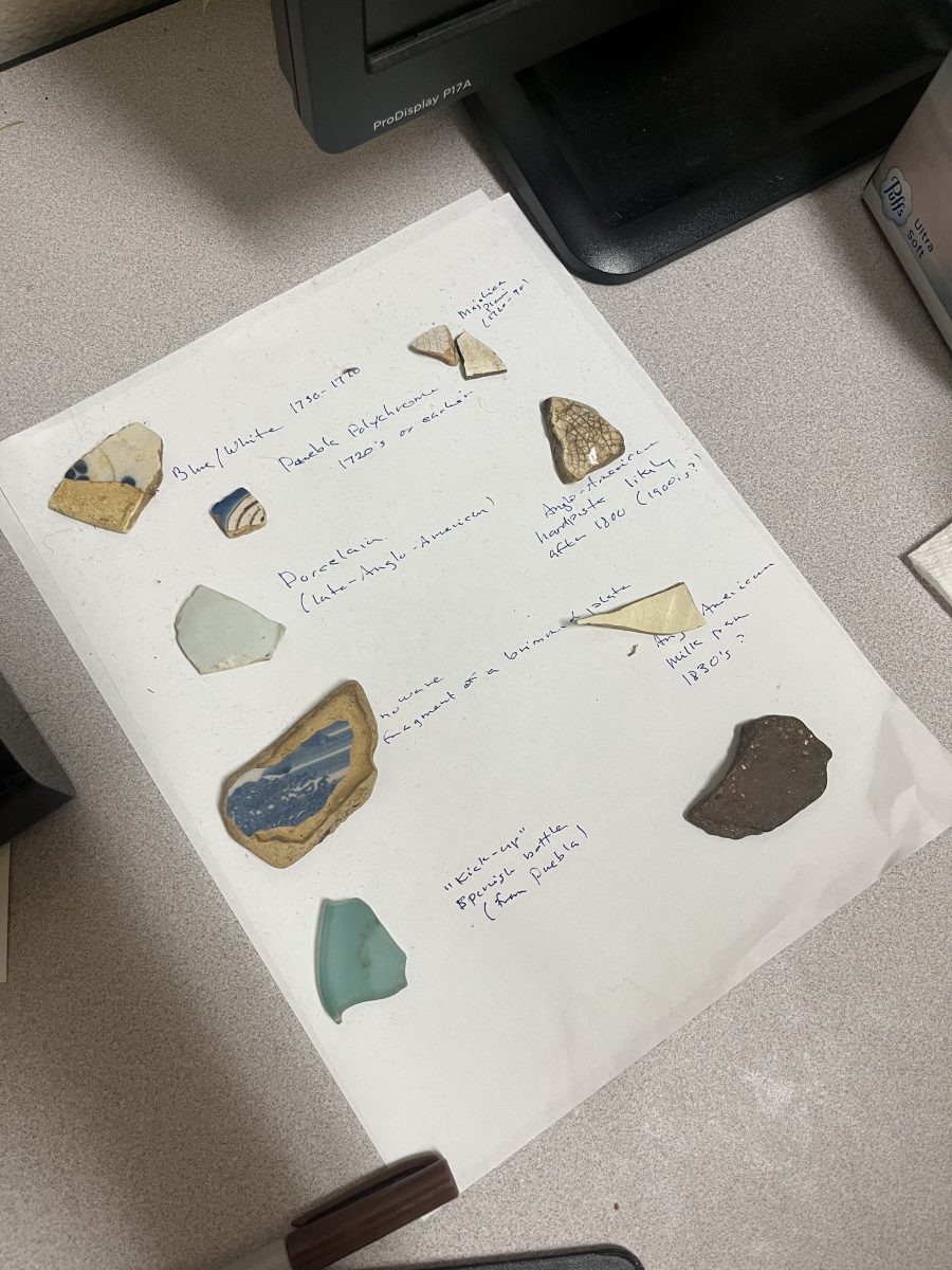 In her time working at the Los Adaes Historic Site, Rhonda Gauthier has found several shards of materials which date all the way back to the 17th century.