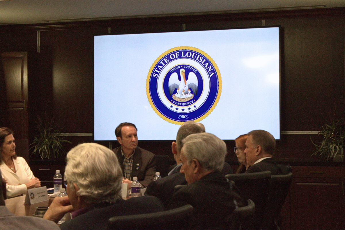 Gov. Jeff Landry addressed the closing of the International Paper Red River containerboard mill at Northwestern State University of Louisiana.