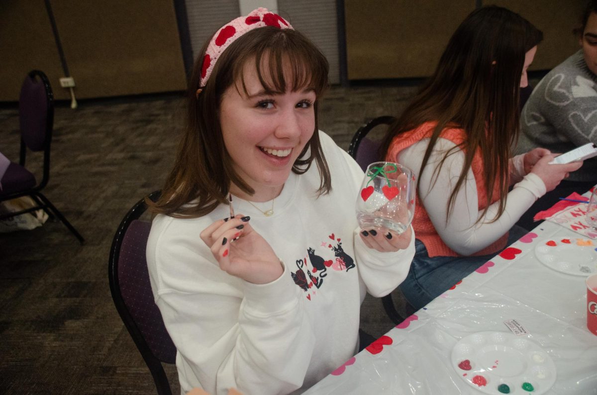 The University Programming Council and the College Panhellenic Council partnered up for a Galantine's event for the student body. 