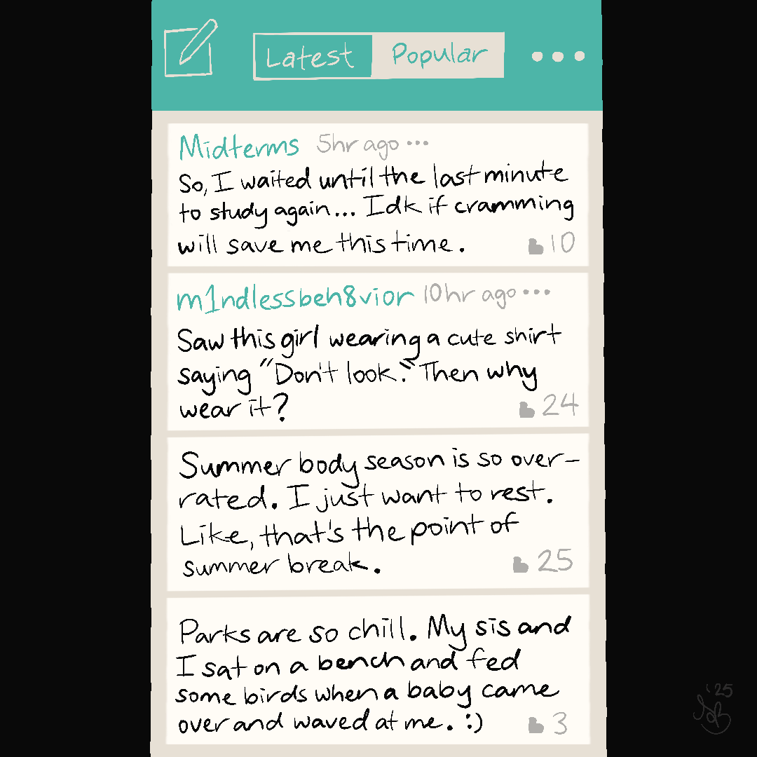Yik Yak is a social media platform where people can publicly or anonymously make threads on different topics.