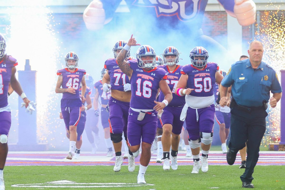 NSU football addresses the upcoming season at the 2025 Southland Conference Opening Drive Press Conference.