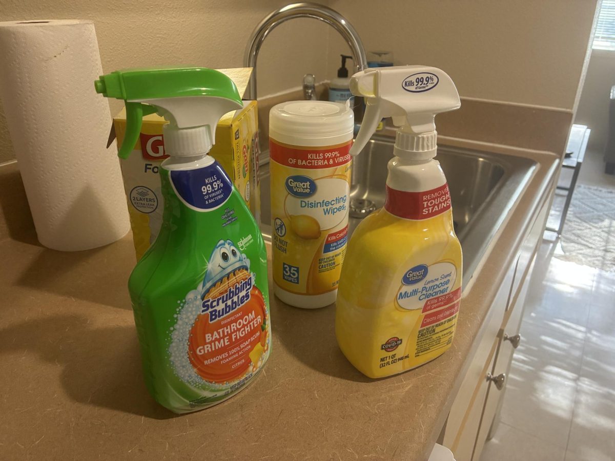 Buying cleaning supplies is essential to make sure you don’t get sick before you settle into your first week back on campus. 