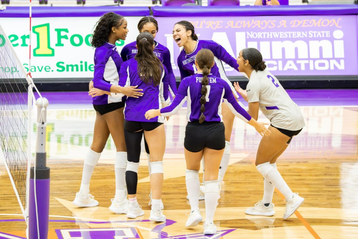 The Lady Demons Volleyball team put up a fight, but fell to McNeese State University in 3 sets.
