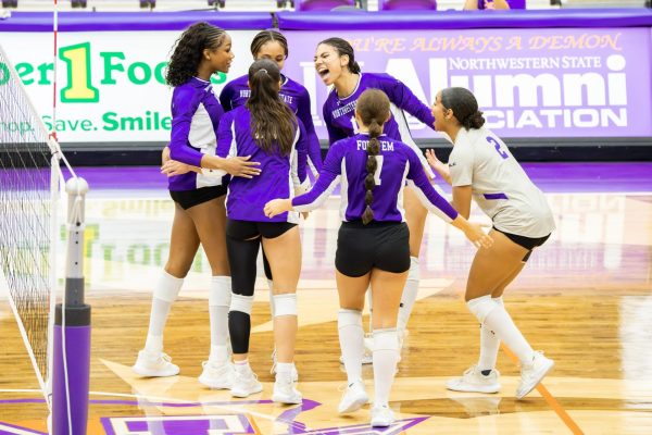 The Lady Demons Volleyball team put up a fight, but fell to McNeese State University in 3 sets.