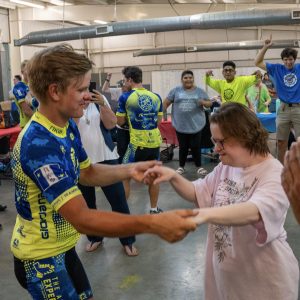 Mitchell Mayfield visited and met different people with disabilities during his cross-country cycling journey.  